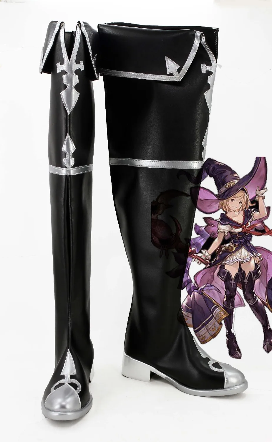 

New Granblue Fantasy warlock Cosplay Boots Anime Shoes Custom Made