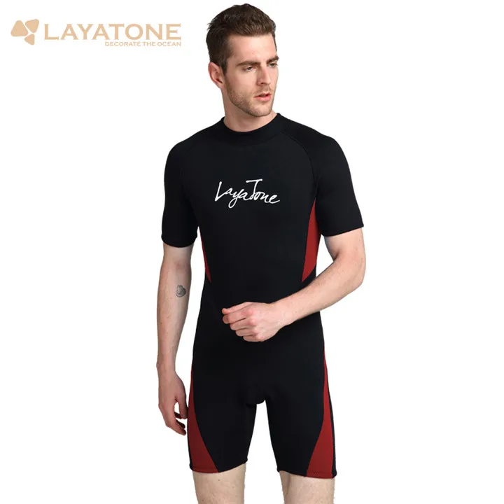 Layatone гидрокостюм Для мужчин 3 мм неопрена коротышка водолазный костюм Fullbody купальник один штук Для женщин серфинг Костюмы Подводное плавание гидрокостюм