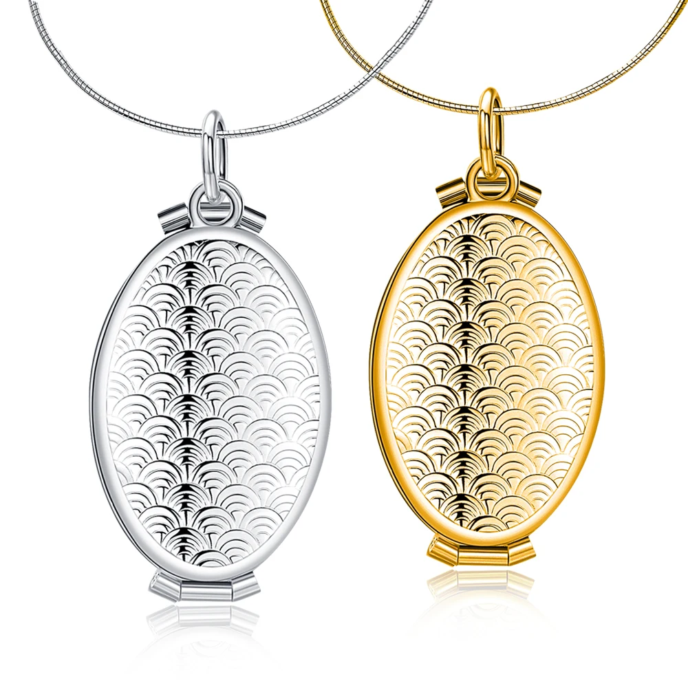 Новинка 2017 года 18kgold-color Цепочки и ожерелья фазы зеркало цветок фото шкатулка