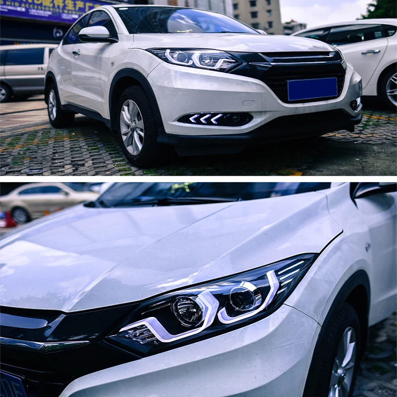Для HONDA HRV HR-V Vezel светодиодная фара Bi-Xenon линза проектора 2015 2016 2017 2018 год передние