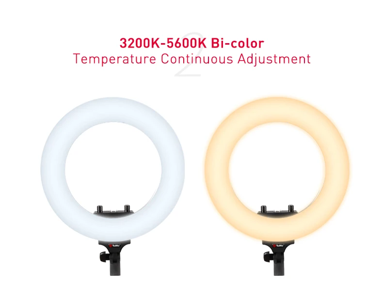 Tolifo R40B AC 40 Вт двухцветный светодиод фотографическое освещение затемнения камеры/Studio/видео фотографии кольцо света лампа 2 цвета на выбор