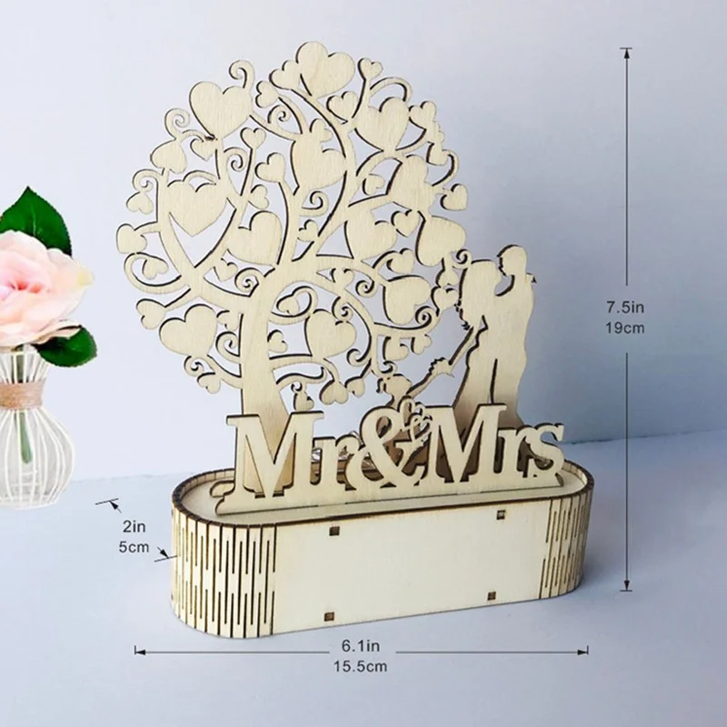 Деревянные украшения DIY ночник Mr& Mrs Свадебные украшения деревенские вечерние Декор поставки свадебные подарки для гостей свадебный душ