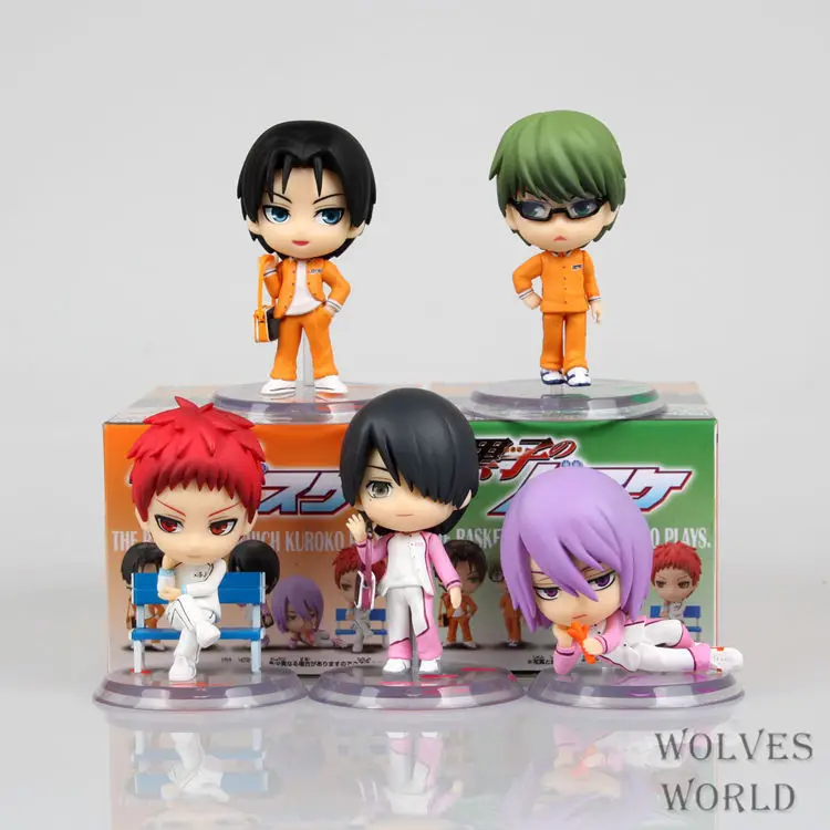 HKXZM Аниме Kuroko's Basketball 5 шт./компл. Kagami Taiga Takao Kazunari Midorima Shintarou ПВХ Фигурки игрушки