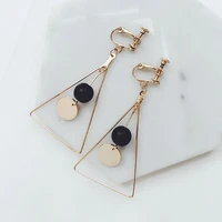 geometric simple pearl long earings fashion jewelry