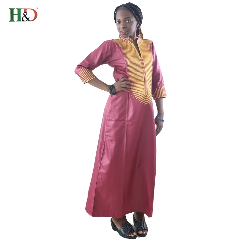 Новинка 2017 года Африка Летняя мода стиль Дамская платье макси Riche Базен рубашка с