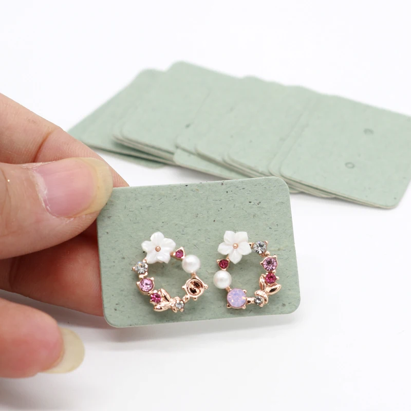Multicolors Kraft Paper Jewelry Card Tags Wholesale 3000pcs/lot 2.5*3.5cm Small Jewellry Earrings Display Packing | Украшения и
