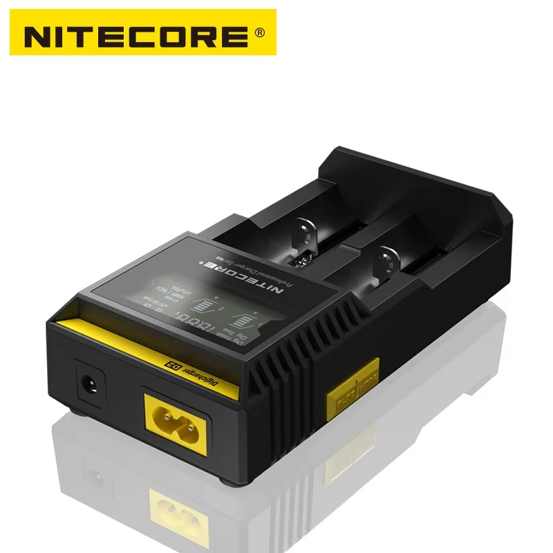 Зарядное устройство Nitecore D2 с ЖК-дисплеем универсальное умное зарядное для