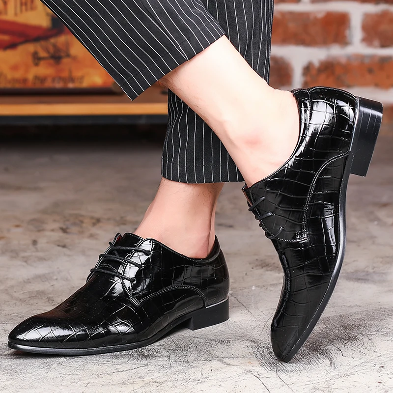Лидер продаж 2020 года Мужские модельные туфли из натуральной кожи в деловом стиле
