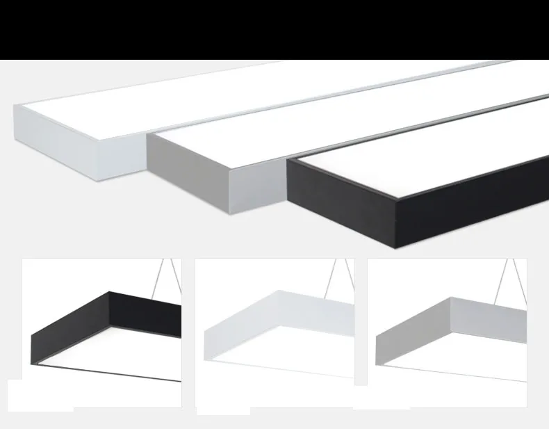 Офисные люстры светодиодные простые современные длинные светильники для офиса