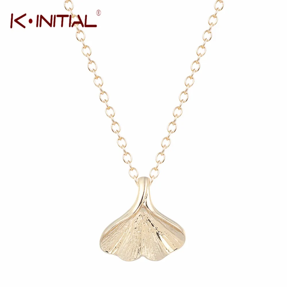 Kinitial Очаровательное ожерелье в виде листьев цветка ожерелья подвески для женщин