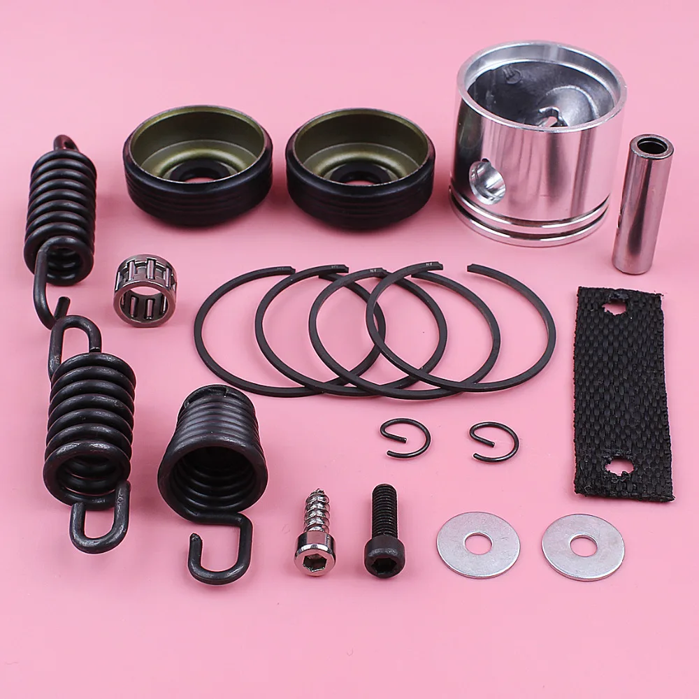 41.1mm Piston Pin Ring Circlip Kit For Partner 350 351 370 Oil Seal AV Buffer Shock Spring Set Chainsaw Replace Spare Tool Part |
