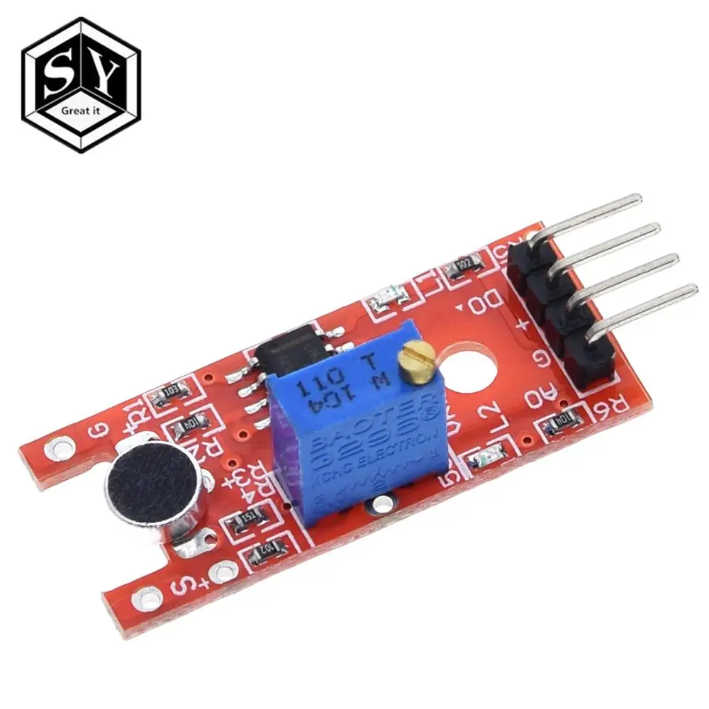 Модуль звукового датчика с микрофоном GREAT IT для Arduino аналоговый датчик цифрового