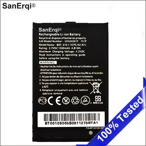 

10pcs Battery 1300mAh BAT-310 Battery For ACER Allegro M310 W4 beTouch E210 E310 BAT310 UF424261F Bateria Batterij AKKU