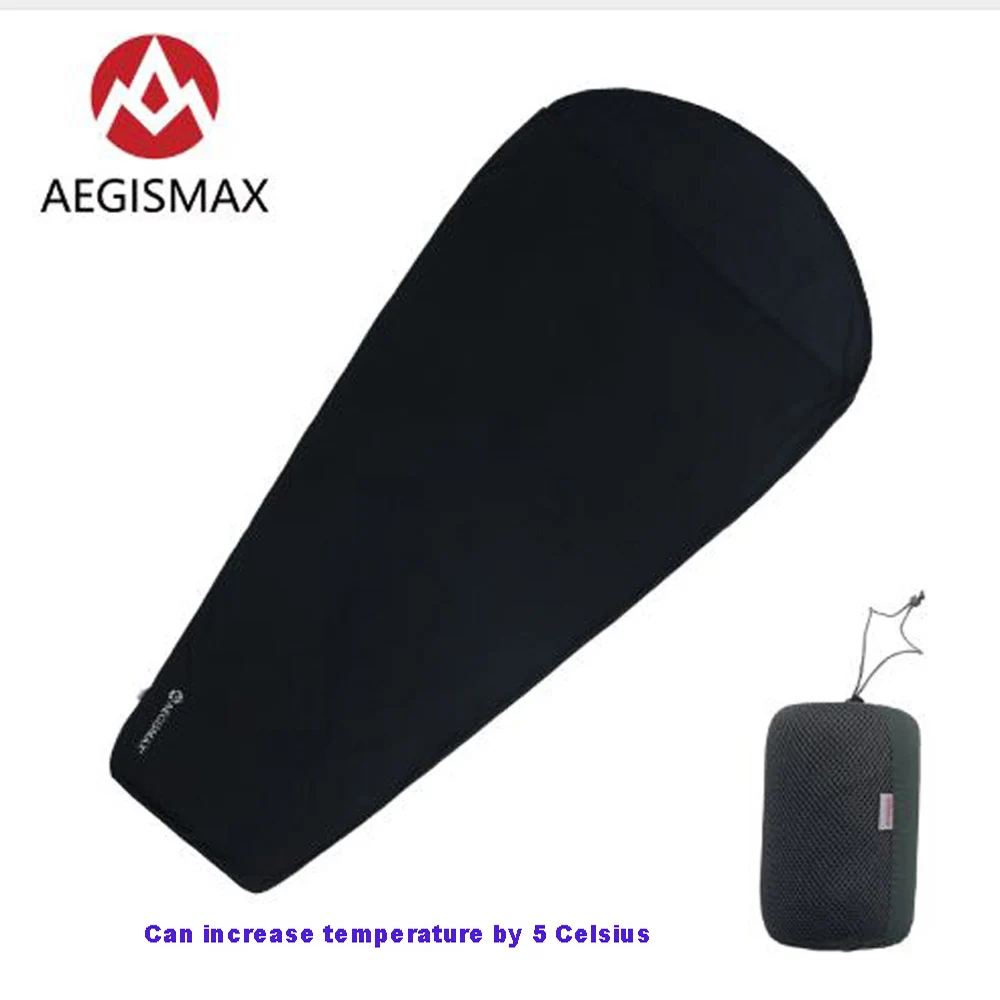 AEGISMAX Warming 5 Celsius Adult Outdoor Camping Travel Portable Sleeping Bag Liner Sleeping Sheet Lock Temperature
