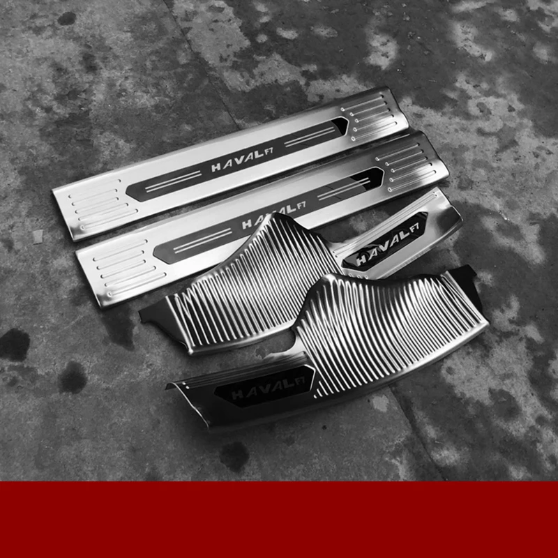 Порог порога из нержавеющей стали CarDoor против царапин для Great Wall Haval F7
