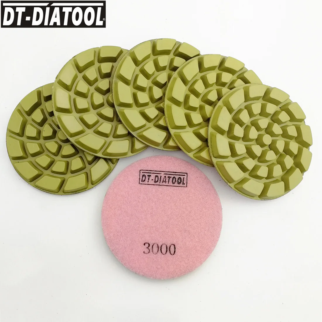 DT-DIATOOL 6 шт./ПК 4 дюйма Алмазная Смола Бонд сухой бетон полировочные колодки пол обновление шлифовальные диски Ремонт для Бетонного Пола