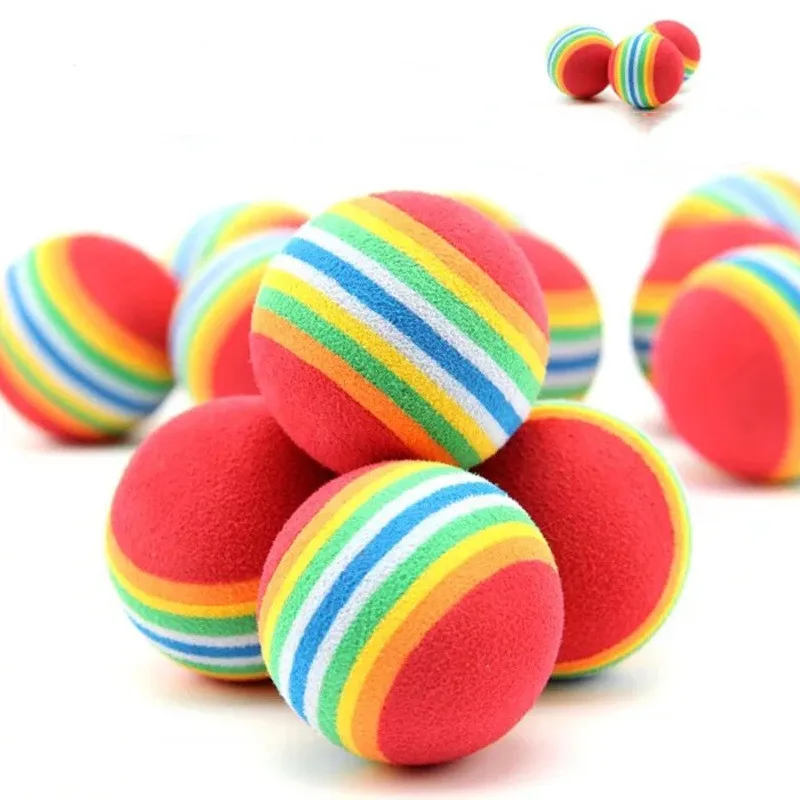 

Pet Dog Funny Playing EVA Balls Rainbow Color Interactive Teeth Cleaning Chew Toys for Small Large Dogs PPT734