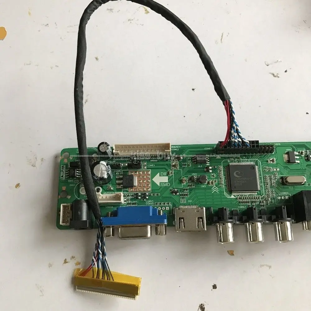 Универсальный драйвер платы FIX-30P-D6 30 pin 6 бит LVDS кабель для ЖК-ноутбука
