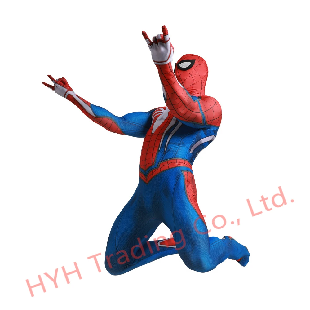 Новый ps4 insomniac костюм Человека паука спандекс игры Spidey Косплей Хэллоуин Человек