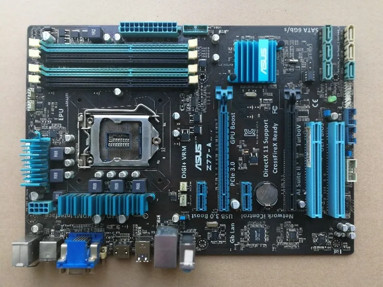 Б/у настольная Материнская плата ASUS Z77 Socket LGA 1155 i3 i5 i7 DDR3 32G ATX UEFI BIOS материнская