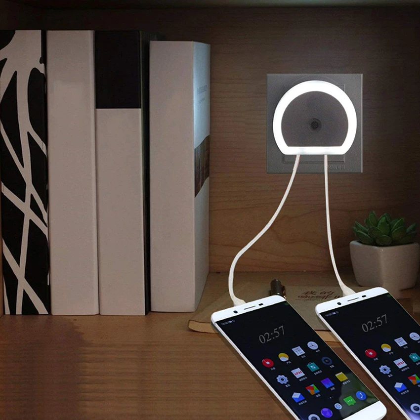 

Светодиодный ночсветильник с датчиком светильник, Сенсорная лампа с двумя USB-портами для зарядки, для детей, взрослых, спальни, гостиной