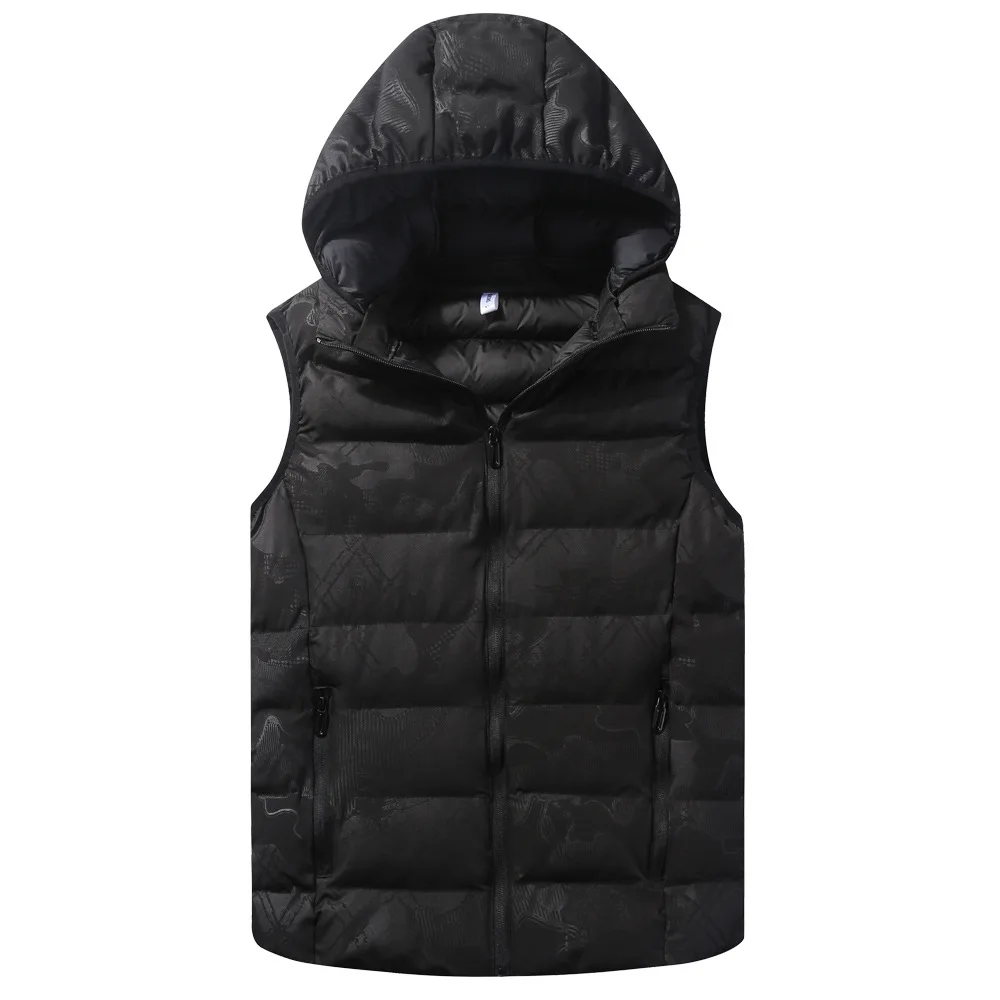 2018 Camouflage sleeveless cotton jacket vest men mens winter vests Casual Cotton Print modis chaleco hombre gilet homme | Мужская