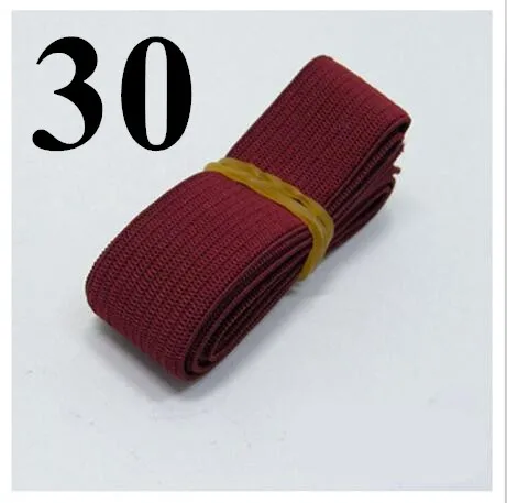 Color 30 5 метров 20/25 мм Красочные спандекс нейлон высокого Эластичная лента тесьма для одежды, штаны, платье с кружевной отделкой DIY одежда аксессуары для шитья - Цвет: Color 30