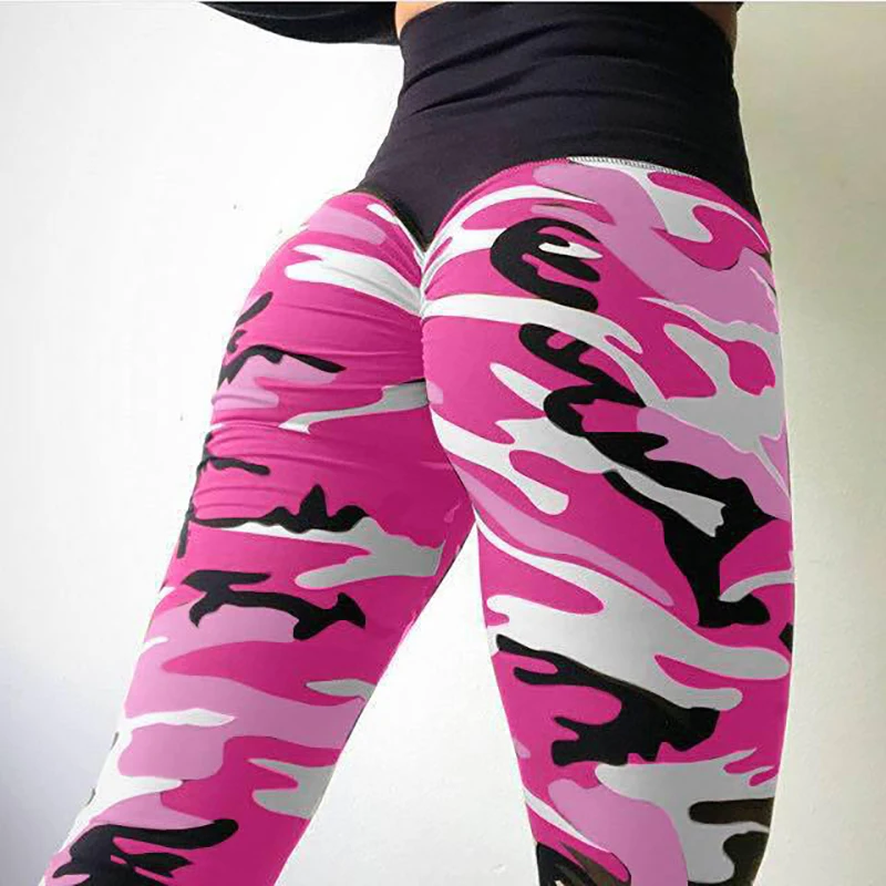 2018 Top Quality Sexy Sport Leggings Women High Waist Comfortable Print Yoga Leggings Compression Push Up Tights Pencil Pants