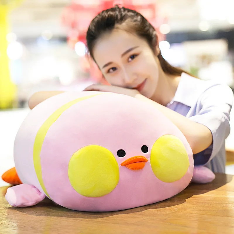 Kawaii LaLafanfan кафе утка плюшевая игрушка мультфильм Милая желтая набивная подушка