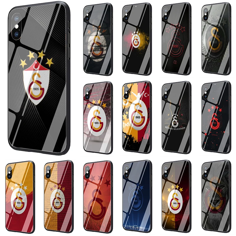 Турция Galatasaray мягкий чехол из закаленного стекла чехол для iPhone 5 5S SE 6 6s 7 8 plus X XR XS 11 pro Max
