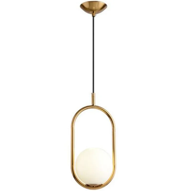 

Post-modern Simple Nordic White Glass Ball Led Pendant Light for Dining Room Living Room Bar Deco Drop Lamp 2201
