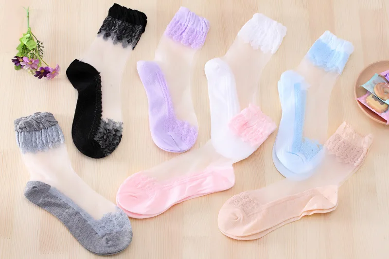 Носки женские кружевные в сеточку цвет ассортименте 1 пара|Носки| |