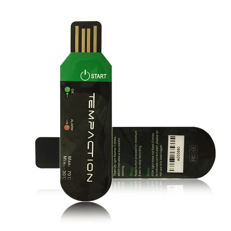 90 дней USB PDF одного использования водонепроницаемый Регистратор температуры