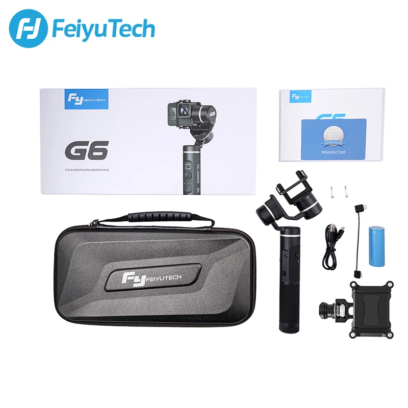 Ручной шарнирный стабилизатор FeiyuTech G6 Экшн-камера Feiyu с защитой от брызг Wi-Fi +