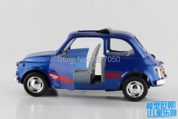 4 цвета 1:24 FIAT 500 сплав тянуть обратно литые игрушечные модели автомобиля для детей