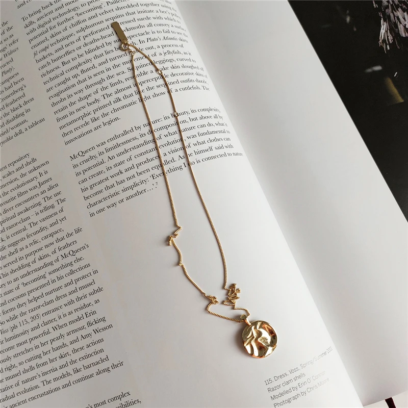 

925 Sterling Sliver Coin Disc Chokers Necklaces 2019 Vintage Round Brands Pendant Necklace for Women Simple Layered Choker Gifts