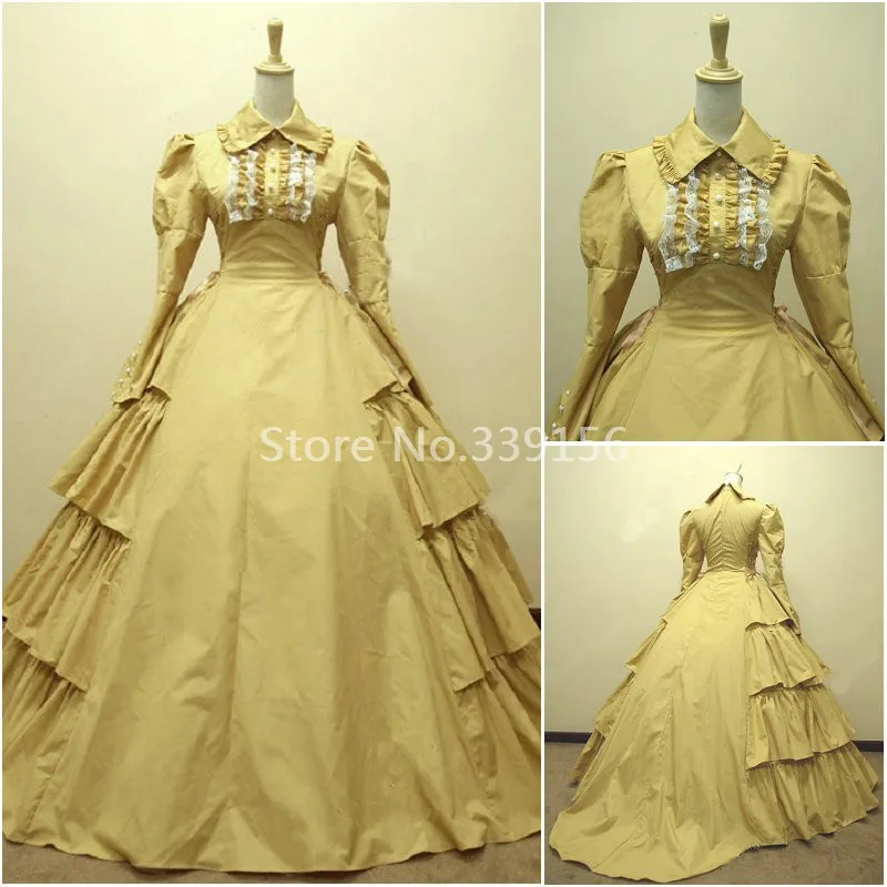 Благородное готическое платье в викторианском стиле бальное возрождения