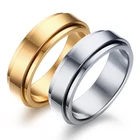Вращающееся кольцо-Спиннер унисекс, из нержавеющей стали, 6 мм