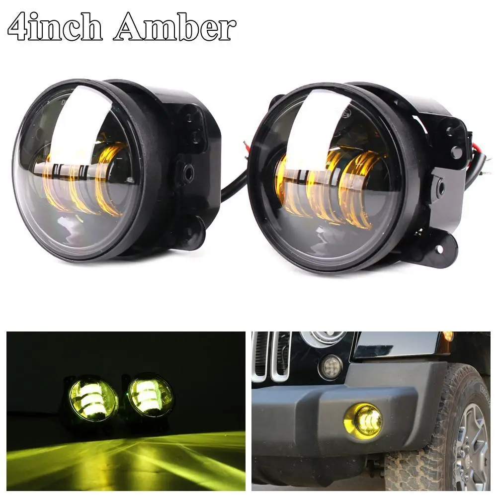 Светодиодные противотуманные фары для Jeep тракторов лодок 4 дюйма 30 Вт|lens projector|led