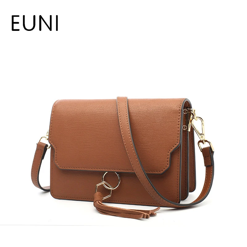 Euni известная марка натуральной кожи модные сумки через плечо для Для женщин