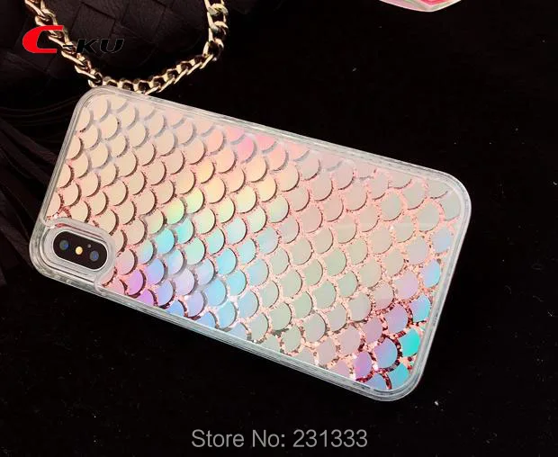 C ku для Iphone X 8 7 Plus I7 6 6S I6 IphoneX алмазное блестящее лазерное покрытие мягкий TPU PC