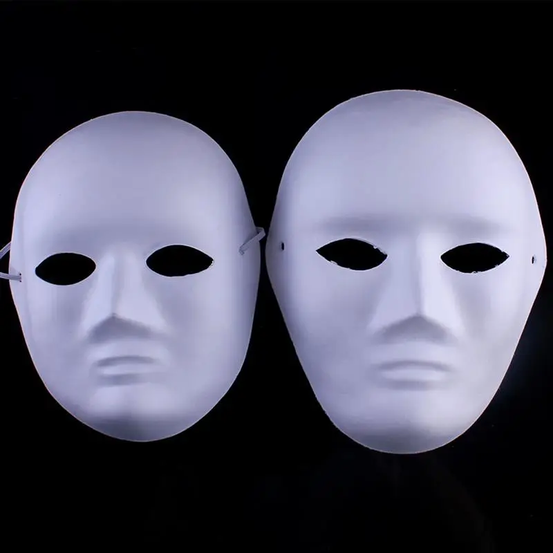 12PCS Party Masks Creative DIY Blank Painting White Masquerade For Costume | Дом и сад
