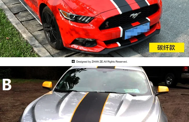 Наклейки для Ford Mustang 2015-2016 из модифицированного углеродного волокна | Автомобили