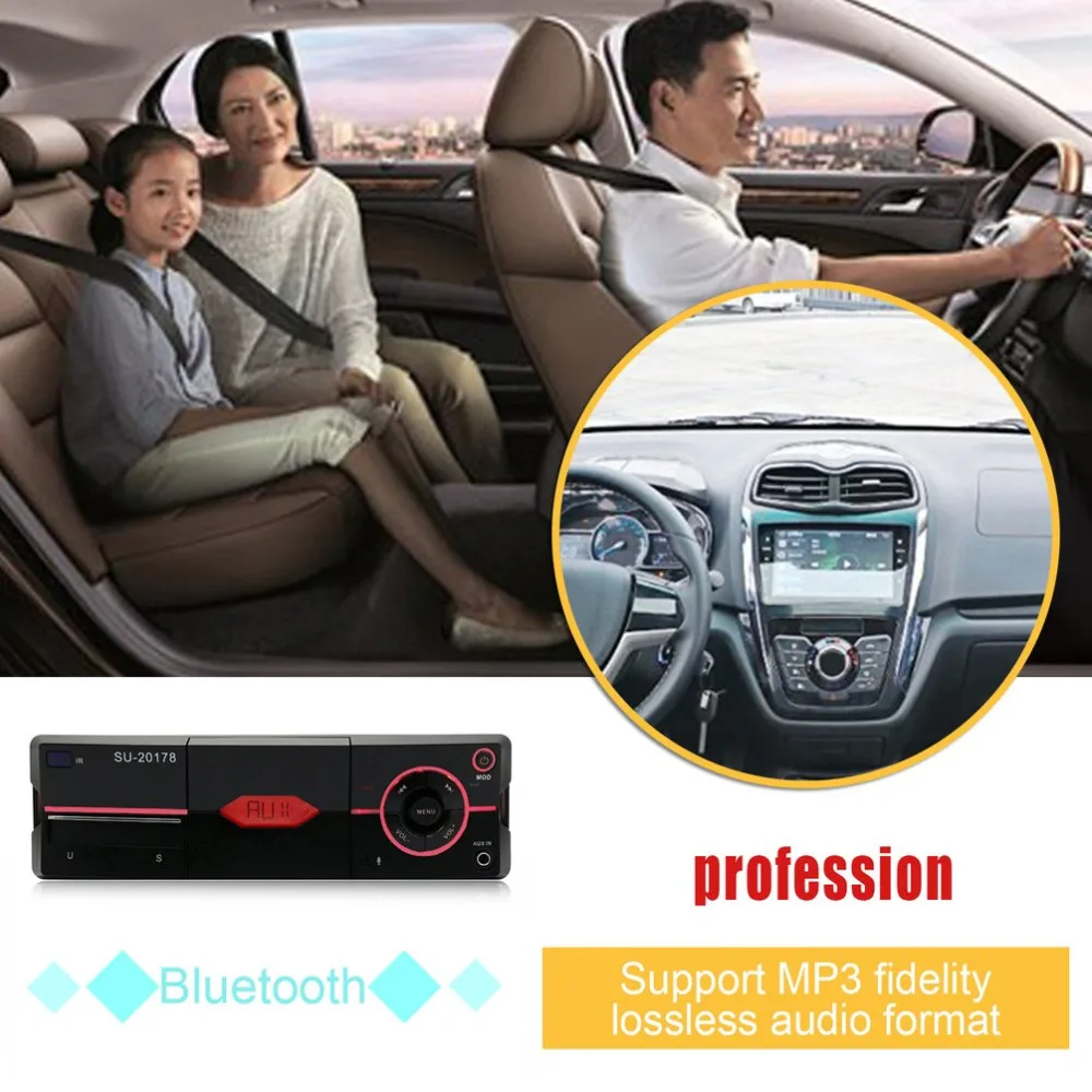 Профессиональный Автомобильный MP3 Bluetooth Hands-Free Звонки авто Mp3 плеер U диск карта радио с подставкой для мобильного телефона
