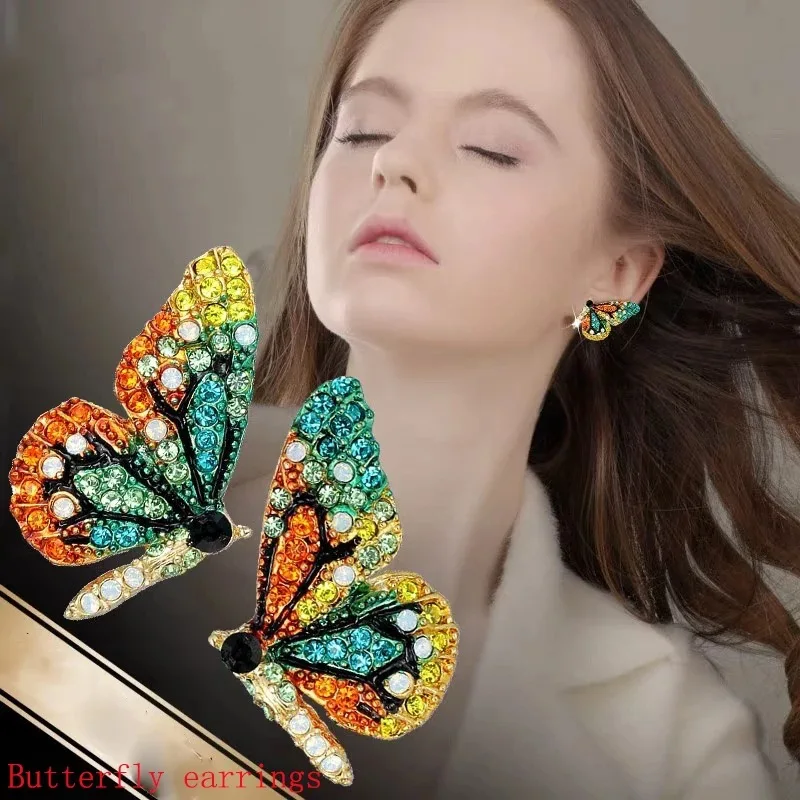 QCOOLJLY новые европейские и американские ювелирные наборы с бабочками Модные