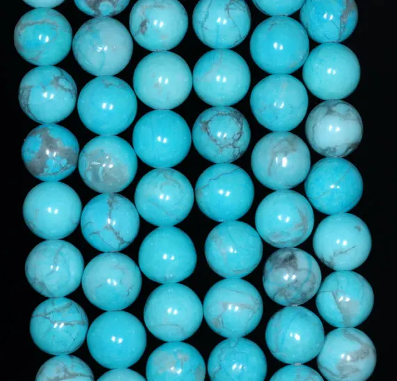 8 мм голубой бирюзовый драгоценный камень светло-голубой Вертлюг круглые бусины
