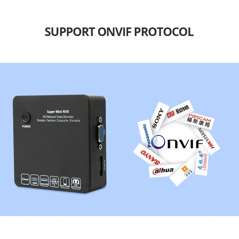 Wetrans мини PoE NVR 8CH Onvif IP рекордер 1080 P HDMI E SATA H.264 P2P видеонаблюдения сети видео