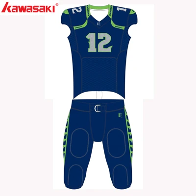 A Set Kawasaki бренд Bola De Futebol американо Джерси сублимационный американский футбольный Топ майки дышащая рубашка с поездом и шорты 004 - Цвет: A Set
