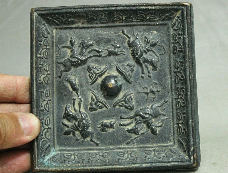 Собирайте древнюю бронзовую статую человека из династии Китая старинное медное