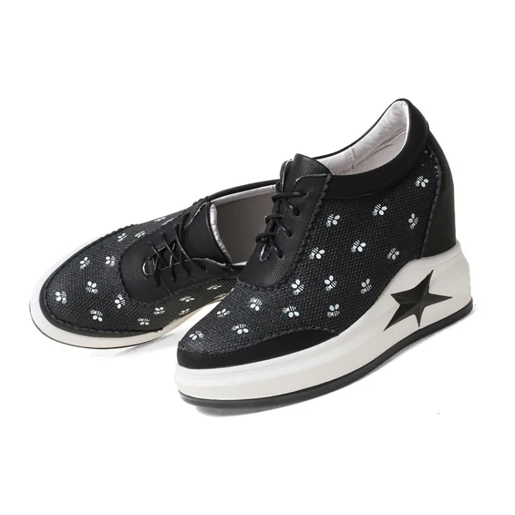 MLJUESE 2018 женские туфли-лодочки из коровьей кожи подъеме звезда на шнуровке Обувь